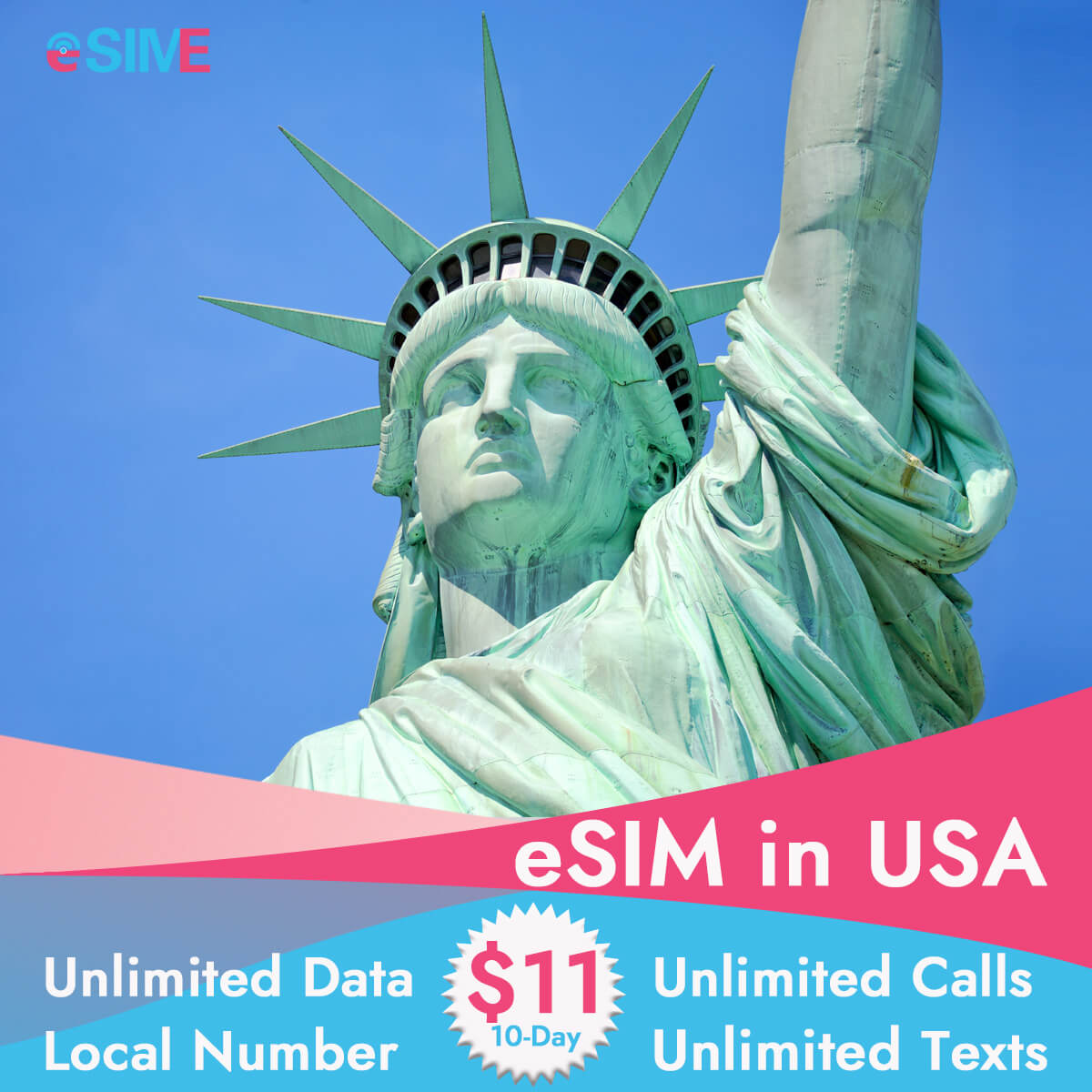 10-Day US eSIM Unlimited Data Calls & Texts