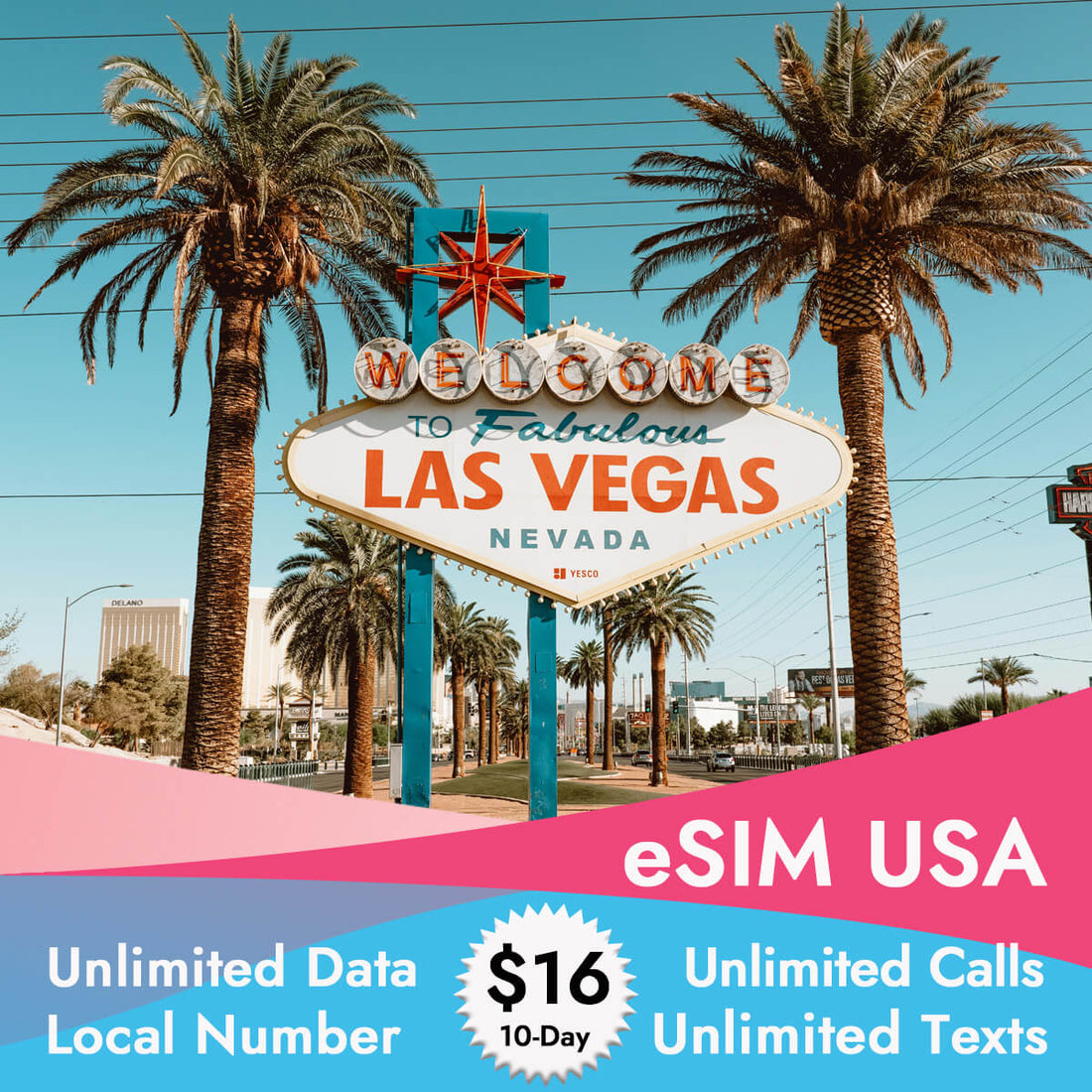 US eSIM Unlimited Data Calls & Texts