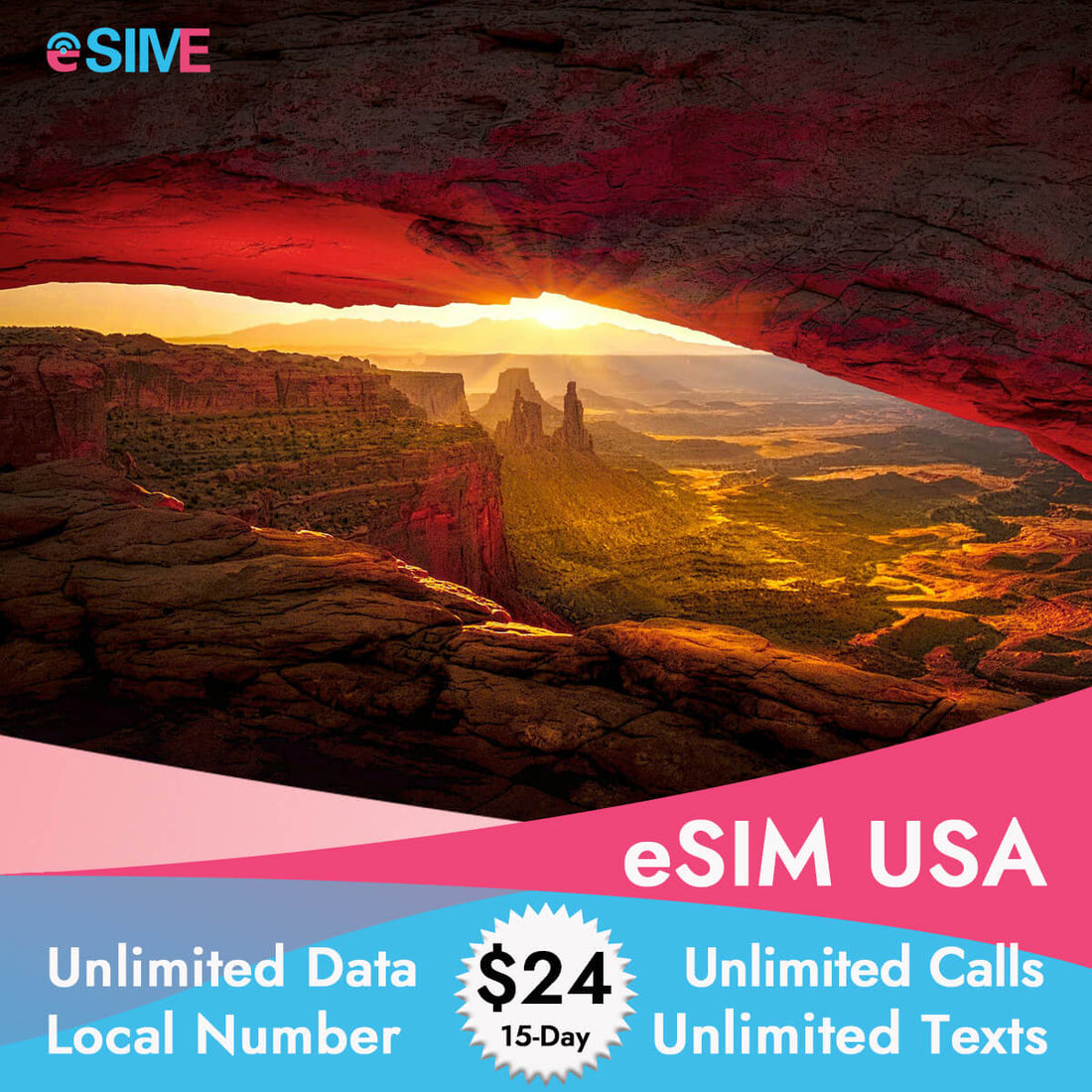 15-Day US eSIM Unlimited Data Local Calls & Texts