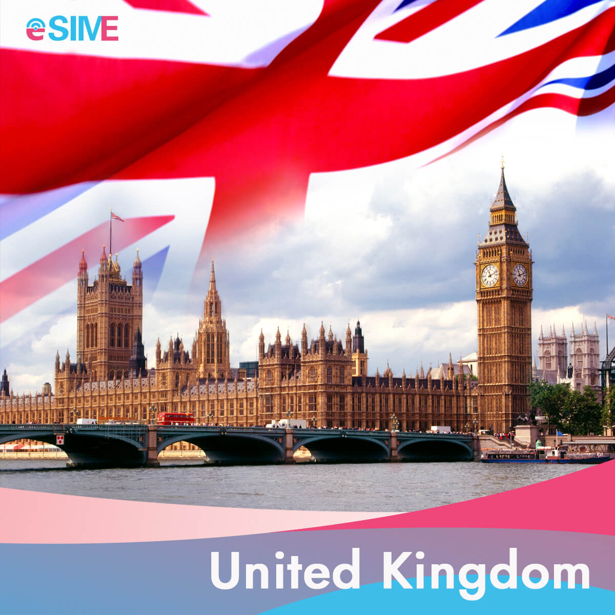 5GB/10GB/20GB/30GB/50GB Data eSIM for Travel to United Kingdom