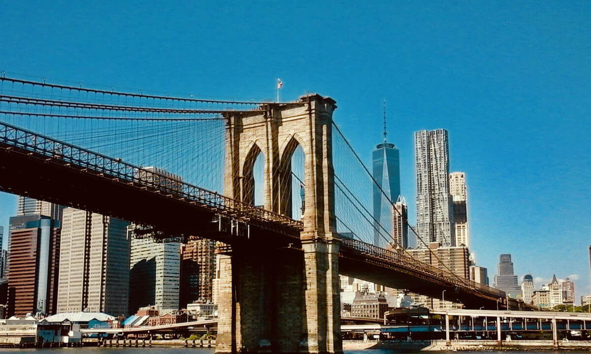 Brooklyn Bridge and the New York skyline