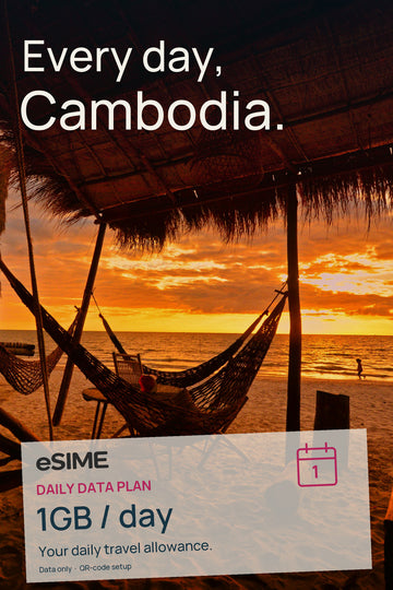 eSIM 1GB Data per Day in Cambodia