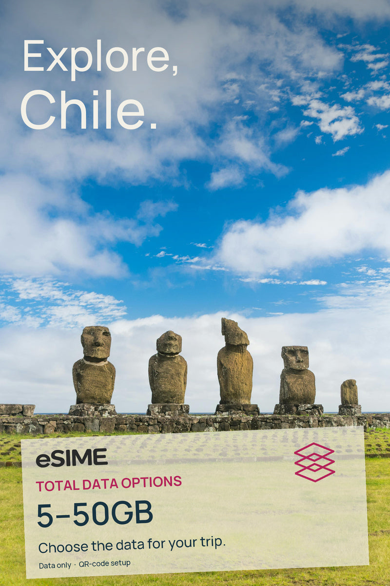 Buy Prepaid Chile eSIM: Flexible Mobile Data (5GB to 50GB)