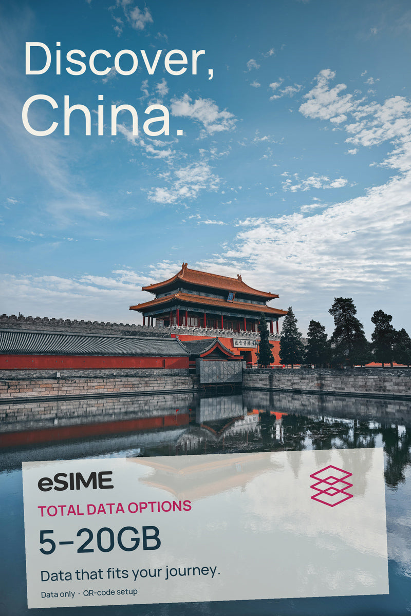 5GB/10GB/20GB/30GB/50GB Data eSIM in China