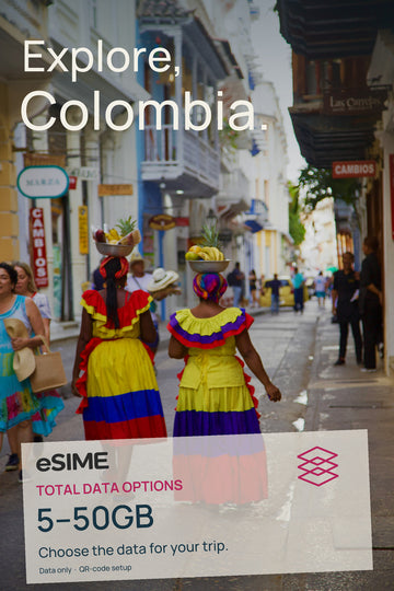 Columbia eSIM: 5GB-50GB Data Plans | Fast & Reliable Coverage