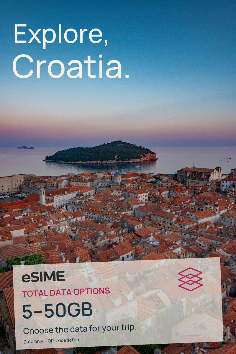 5GB/10GB/20GB/30GB/50GB Data eSIM in Croatia