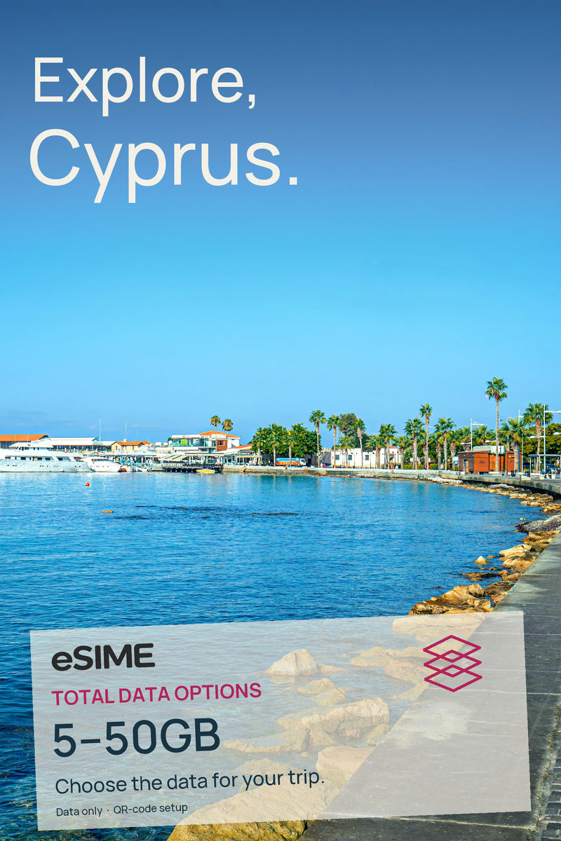 5GB/10GB/20GB/30GB/50GB Data eSIM in Cyprus