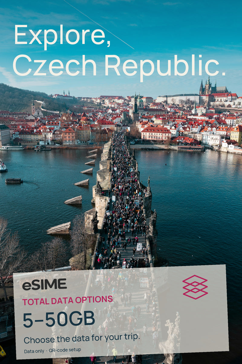 5GB/10GB/20GB/30GB/50GB Data eSIM in Czech Republic