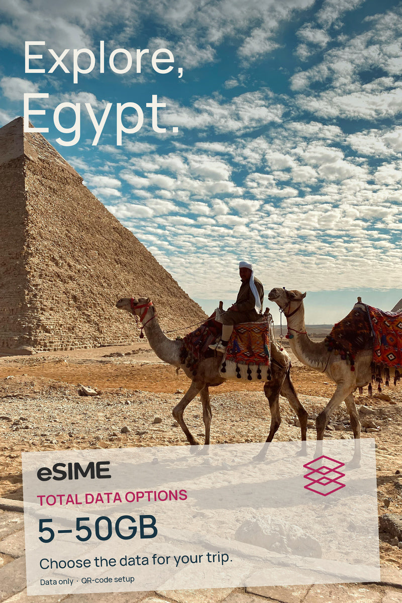 5GB/10GB/20GB/30GB/50GB Data eSIM in Egypt