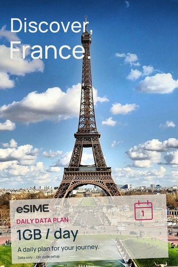 eSIM 1GB Data per Day in France