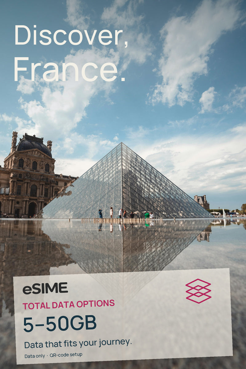 5GB/10GB/20GB/30GB/50GB Data eSIM in France