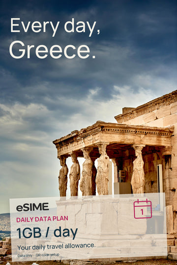 eSIM 1GB Data per Day in Greece