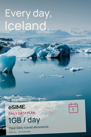 eSIM 1GB Data per Day in Iceland