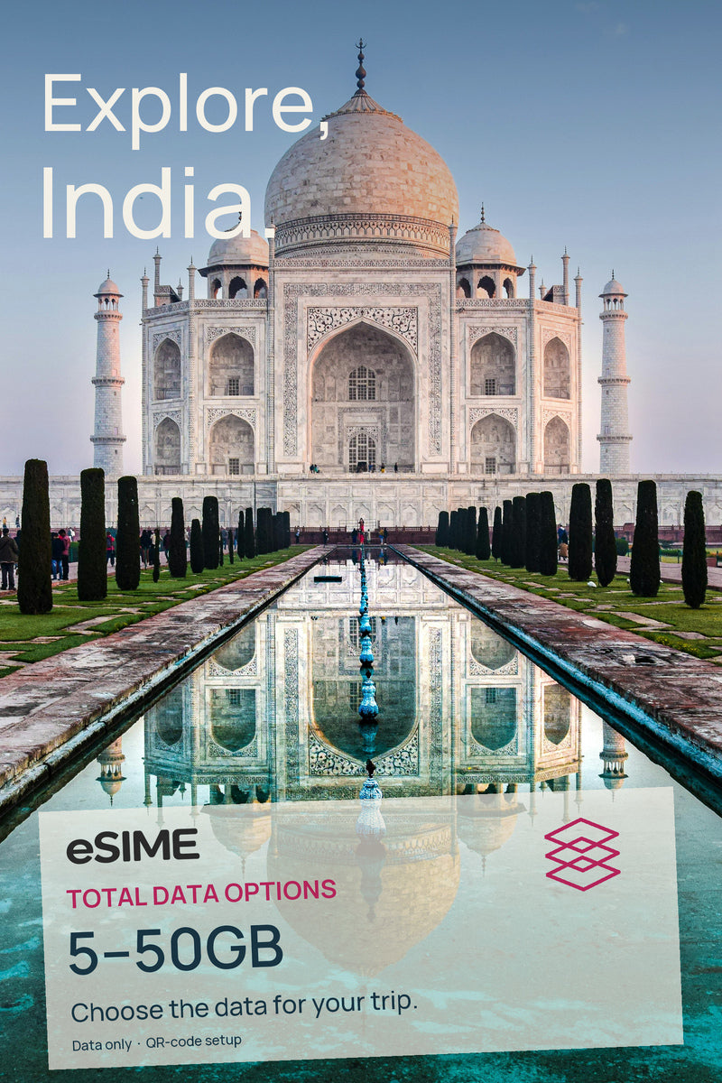 5GB/10GB/20GB/30GB/50GB Data eSIM in India