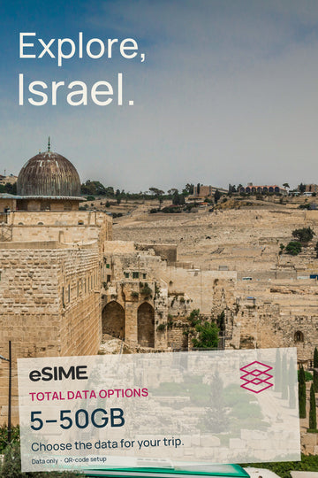 5GB/10GB/20GB/30GB/50GB Data eSIM in Israel