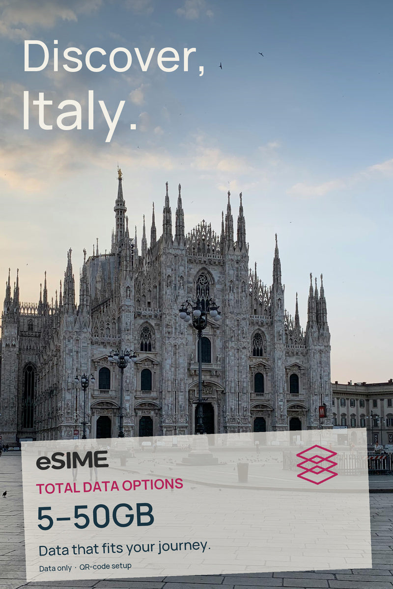 5GB/10GB/20GB/30GB/50GB Data eSIM in Italy