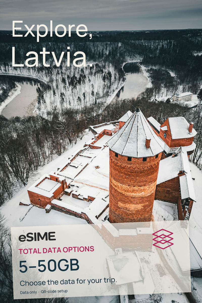 5GB/10GB/20GB/30GB/50GB Data eSIM in Latvia
