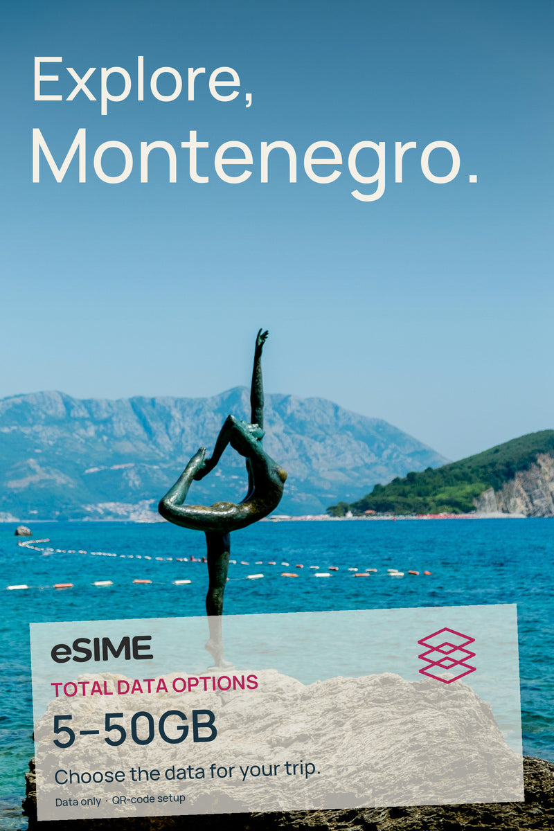 5GB/10GB/20GB/30GB/50GB Data eSIM in Montenegro