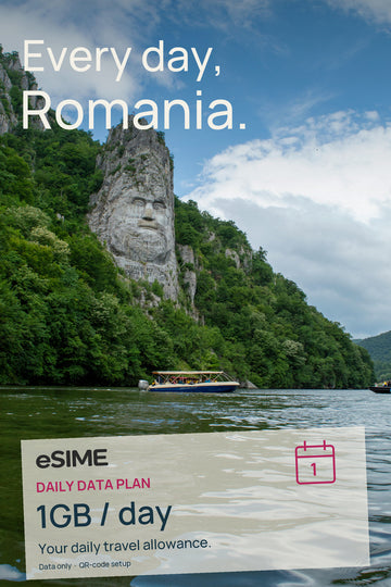 eSIM for Romania 1GB Data Daily