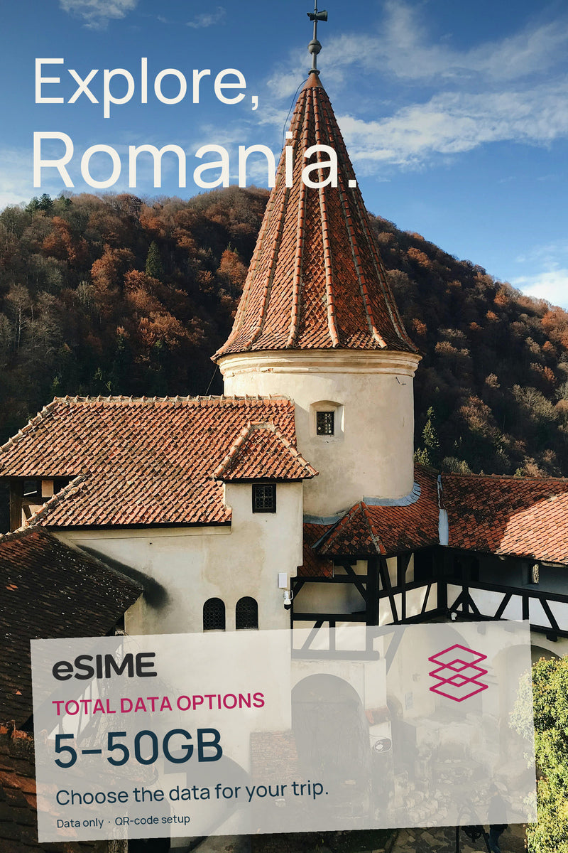 5GB/10GB/20GB/30GB/50GB Data eSIM for Romania