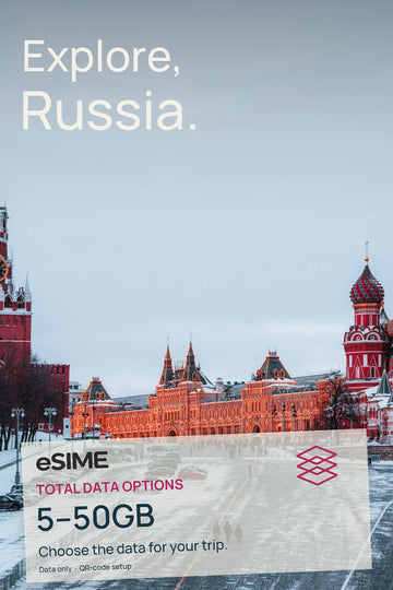5GB/10GB/20GB/30GB/50GB Data eSIM in Russia