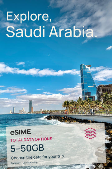 5GB/10GB/20GB/30GB/50GB Data eSIM in Saudi Arabia