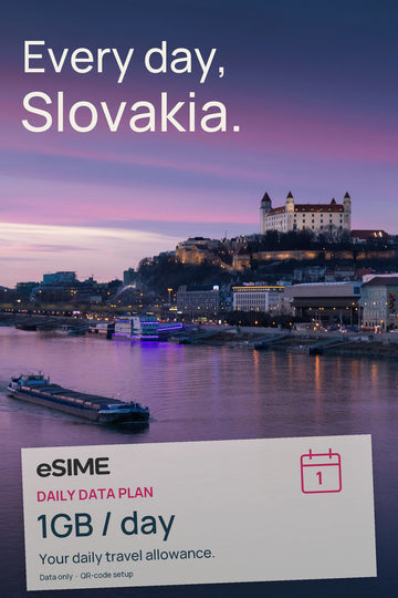 Buy Slovakia eSIM | 1GB Per Day Prepaid Data Plans