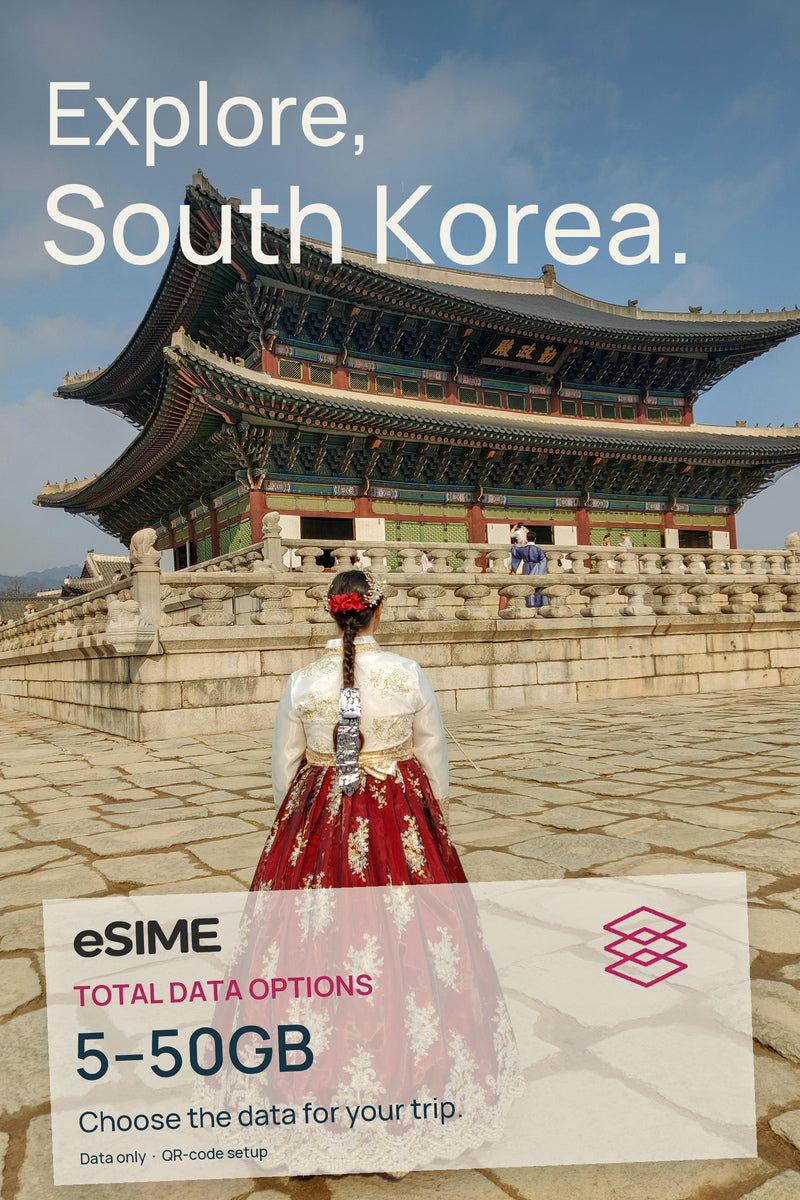 5GB/10GB/20GB/30GB/50GB Data eSIM in South Korea