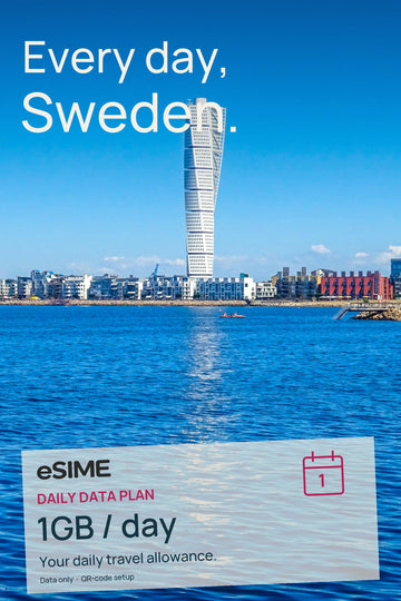 Best Value Sweden Travel eSIM: 1GB Daily Essential Plan