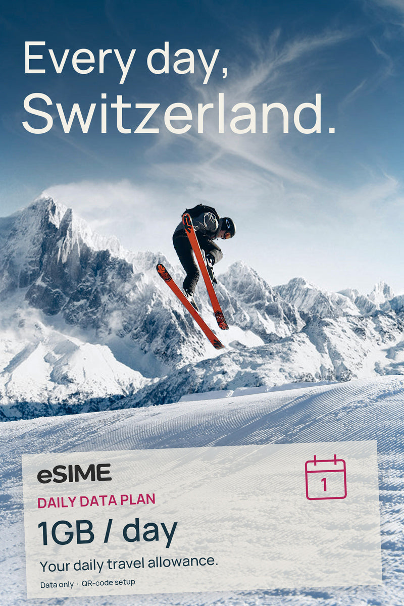 eSIM 1GB Data per Day in Switzerland