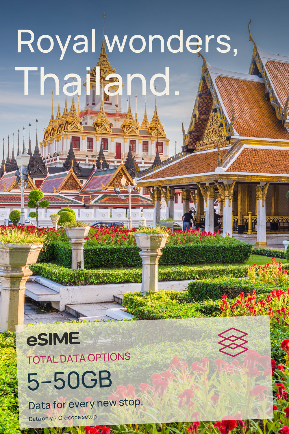 5GB/10GB/20GB/30GB/50GB Data eSIM in Thailand