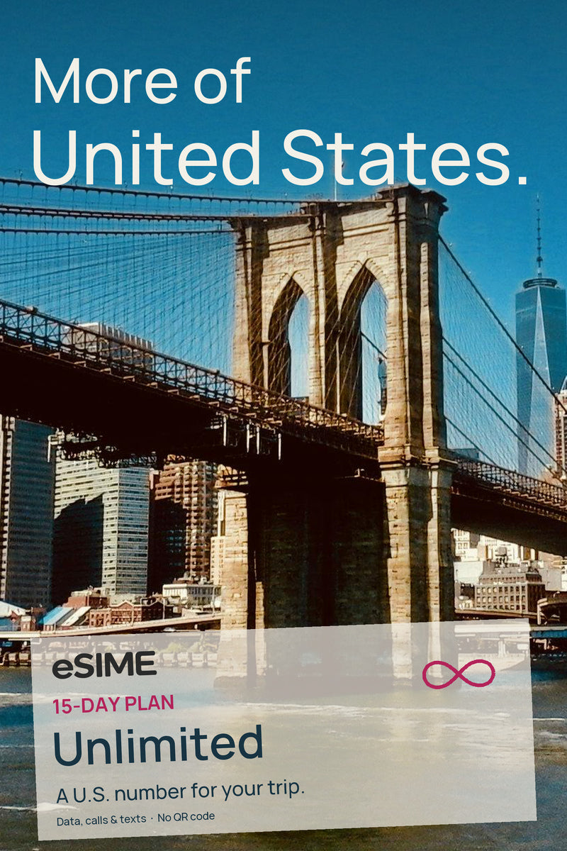 15-Day US eSIM Unlimited Data Local Calls & Texts
