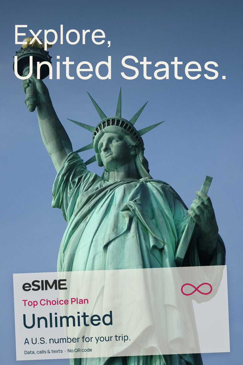 US eSIM Unlimited Data Calls & Texts